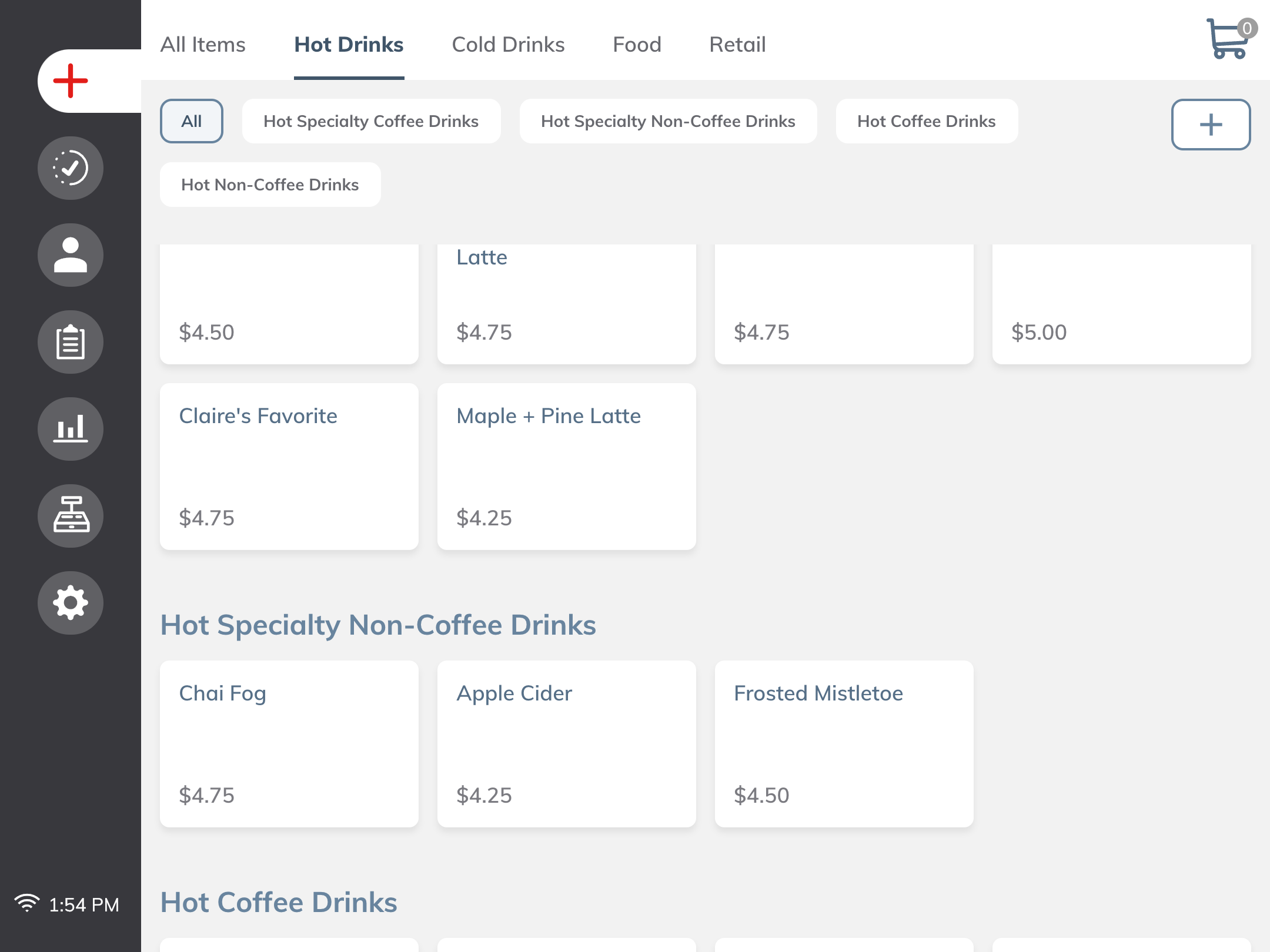screenshot of joe Point of Sale